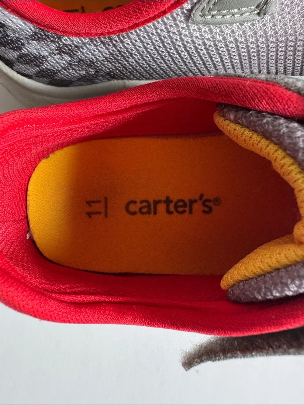 Carter's Gray & Red Race Car Slip-On and Light-up Sneakers